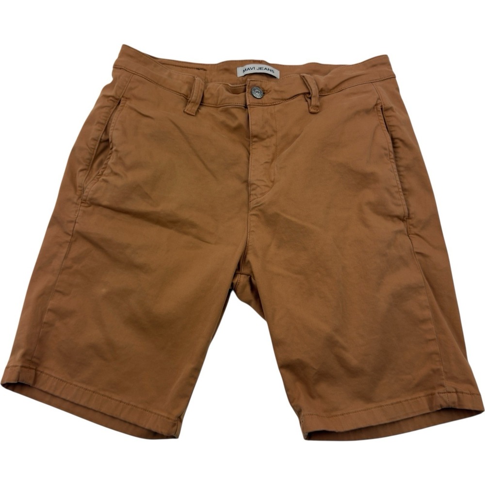 Mavi Jeans Orange Simon Flat Front Cotton Elastane Shorts Men's Size 34x9